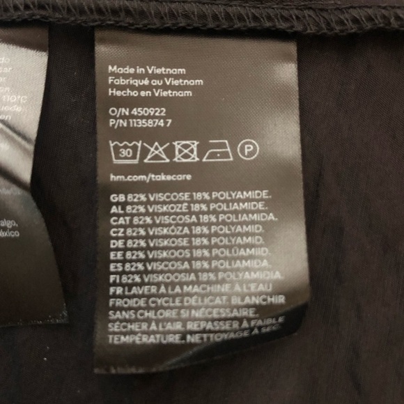 Black Long Puff Sleeve Sheer A-line Viscose Dress Size Large - Picture 7 of 7